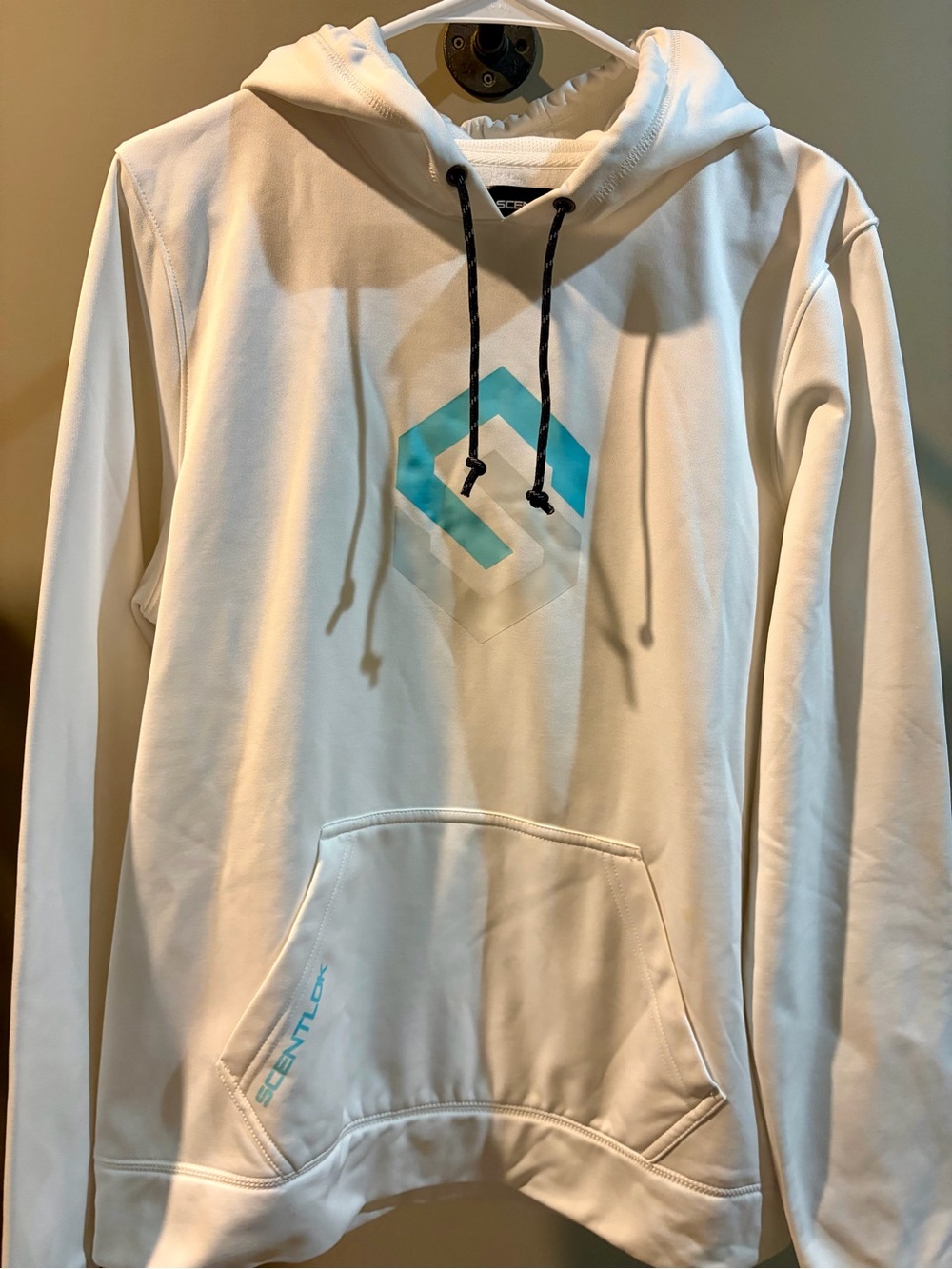 Women’s Scentlok White Hoodie with Teal Accent